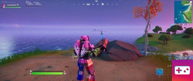 Where to search for Skye's Sword in a Stone found in Fortnite Chapter 2 Season 2 Highlights