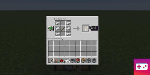 How to make all rails and minecarts in Minecraft