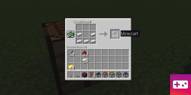 How to make all rails and minecarts in Minecraft